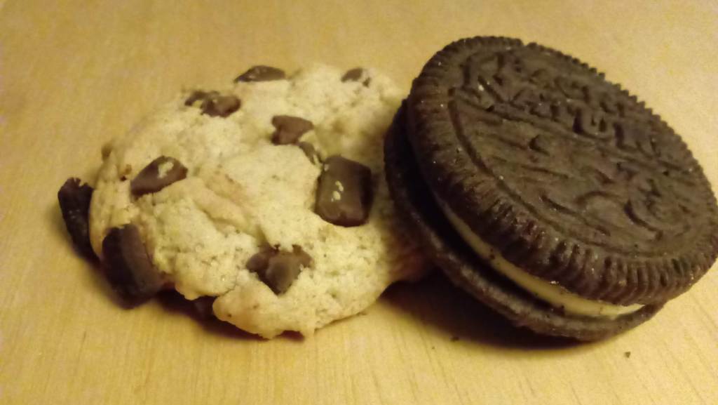 A photo of two Back to Nature cookies - Chocolate Chunk and Classic Creme. Ethical review of Back to Nature.