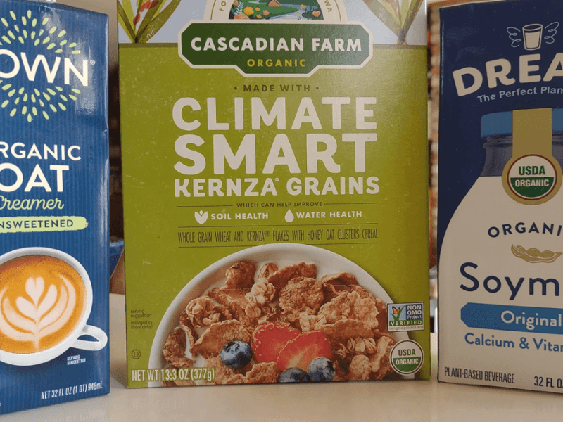 Organic plant-based milks: Sown oat vs. Dream&nbsp;soy
