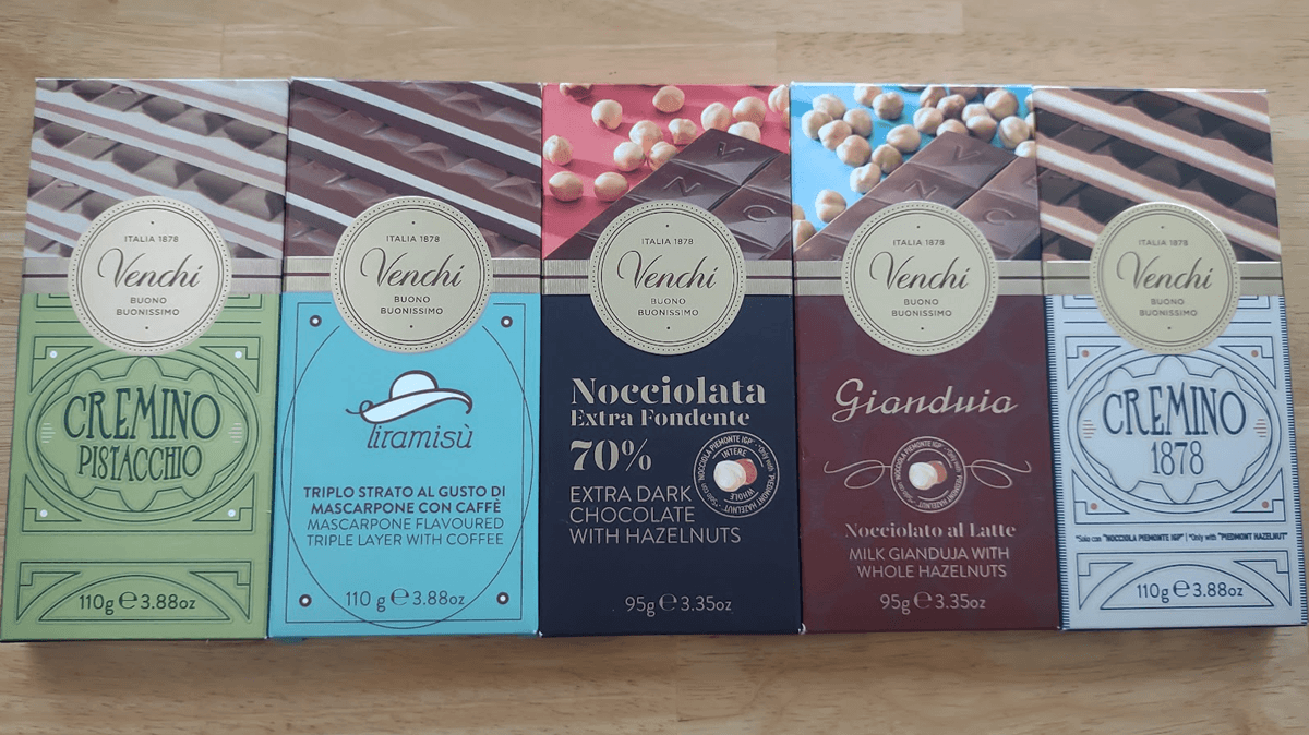 Venchi chocolate bars at the Grocery Outlet!